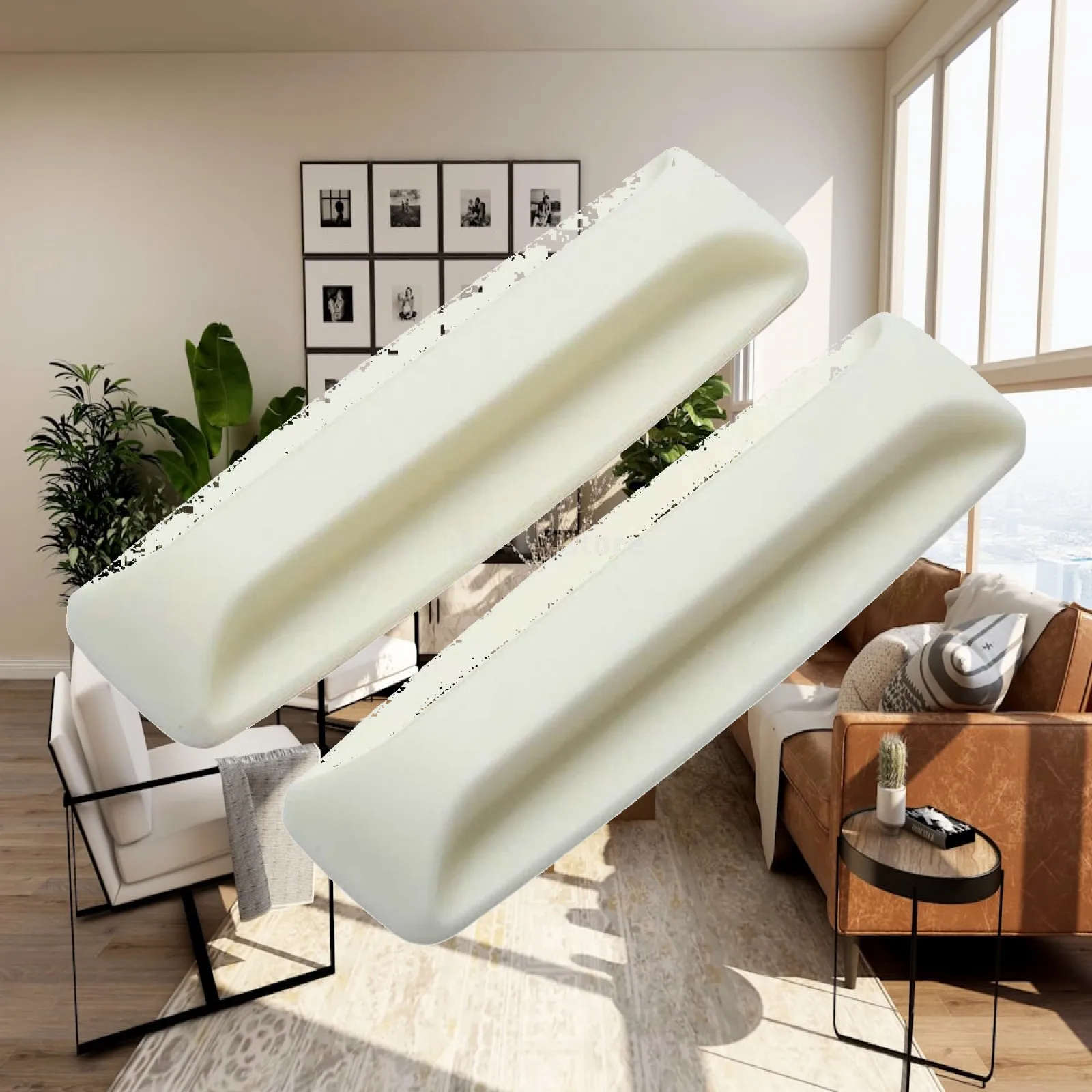 2 Pieces Door Handle with Glue Holding Hands for Sliding Door Freezer Window
