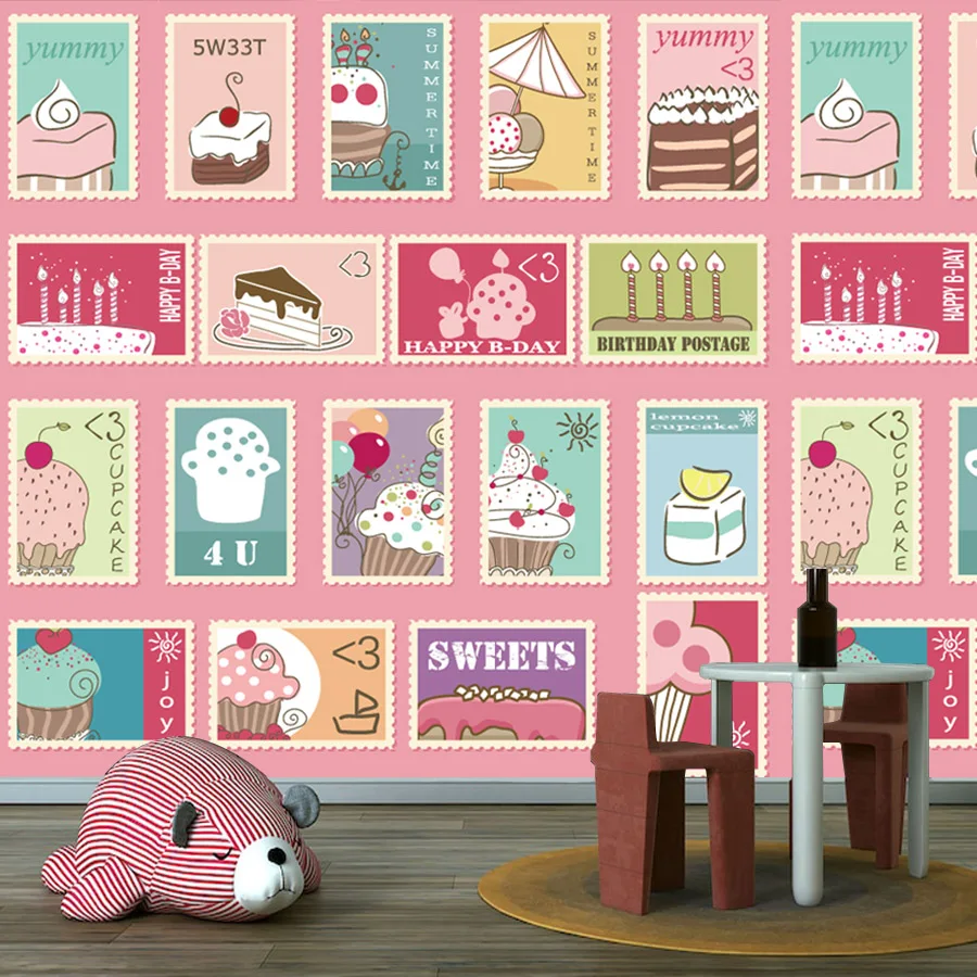 

Пользовательские обои Peel and Stick, обои для домашнего декора, контактная бумага, фото для гостиной, детские мультяшные марки, ремонтная роспись