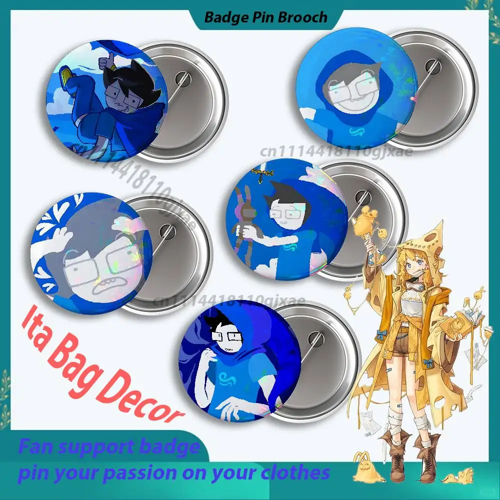 John Egbert H-Homestuck Badges Round Nijigen Otaku Culture IP peripheral products 58 44 32 75 25mm Mini Ita Bag Decor