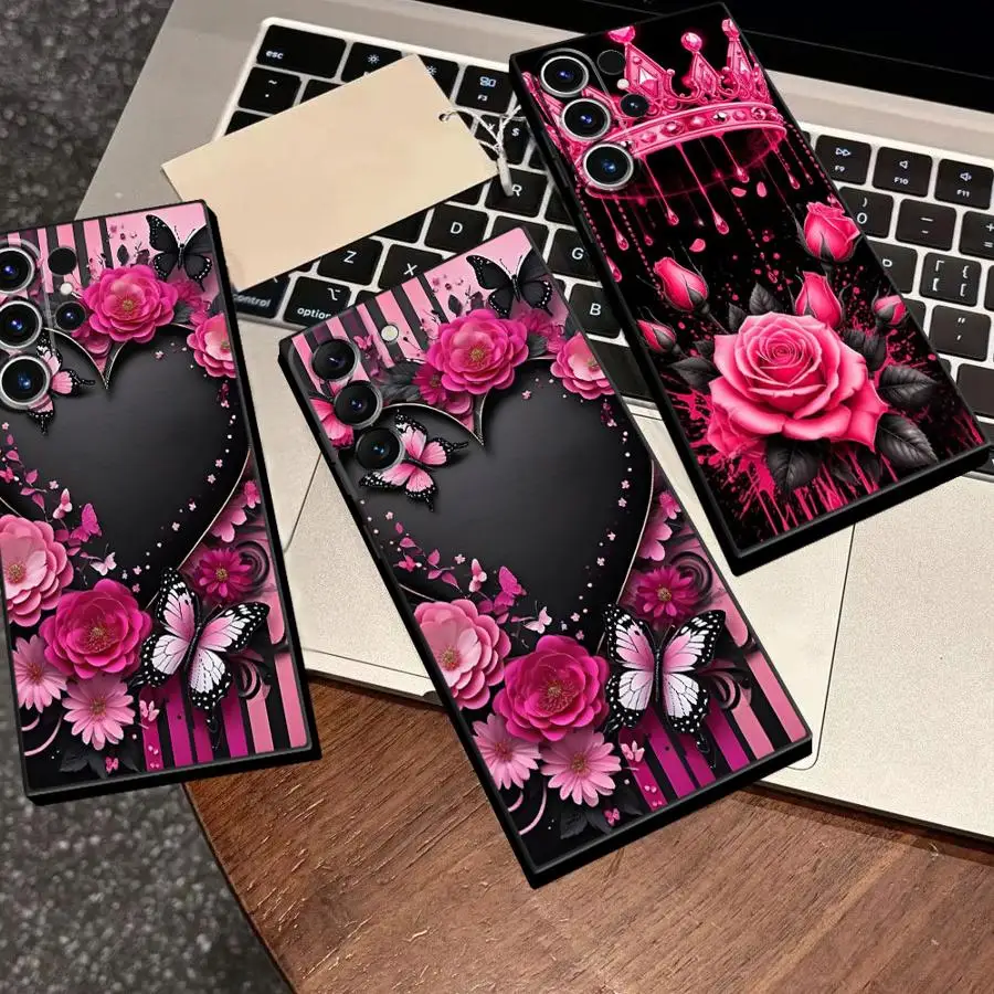 Love Flower Case for Samsung Galaxy S26 Ultra Note 20 10 S24 S25 Plus S23 S21 S20 FE S22 Phone Cover