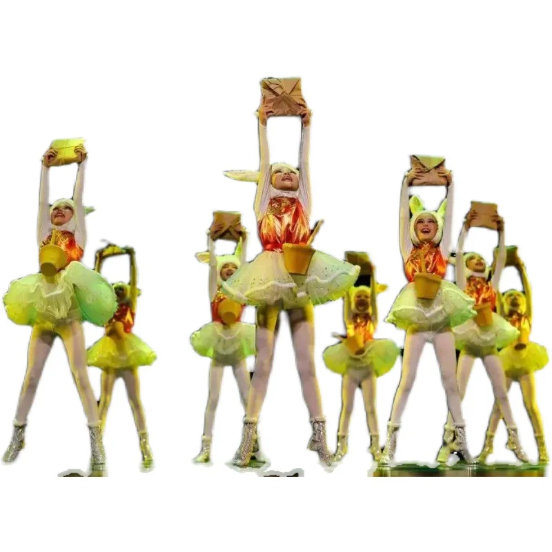 

New Rabbit Dancing Dress Children Dance Mao Chun Bunny Performance Costume 12 Th Xiaohe Elegant Demeanor Performance Costume