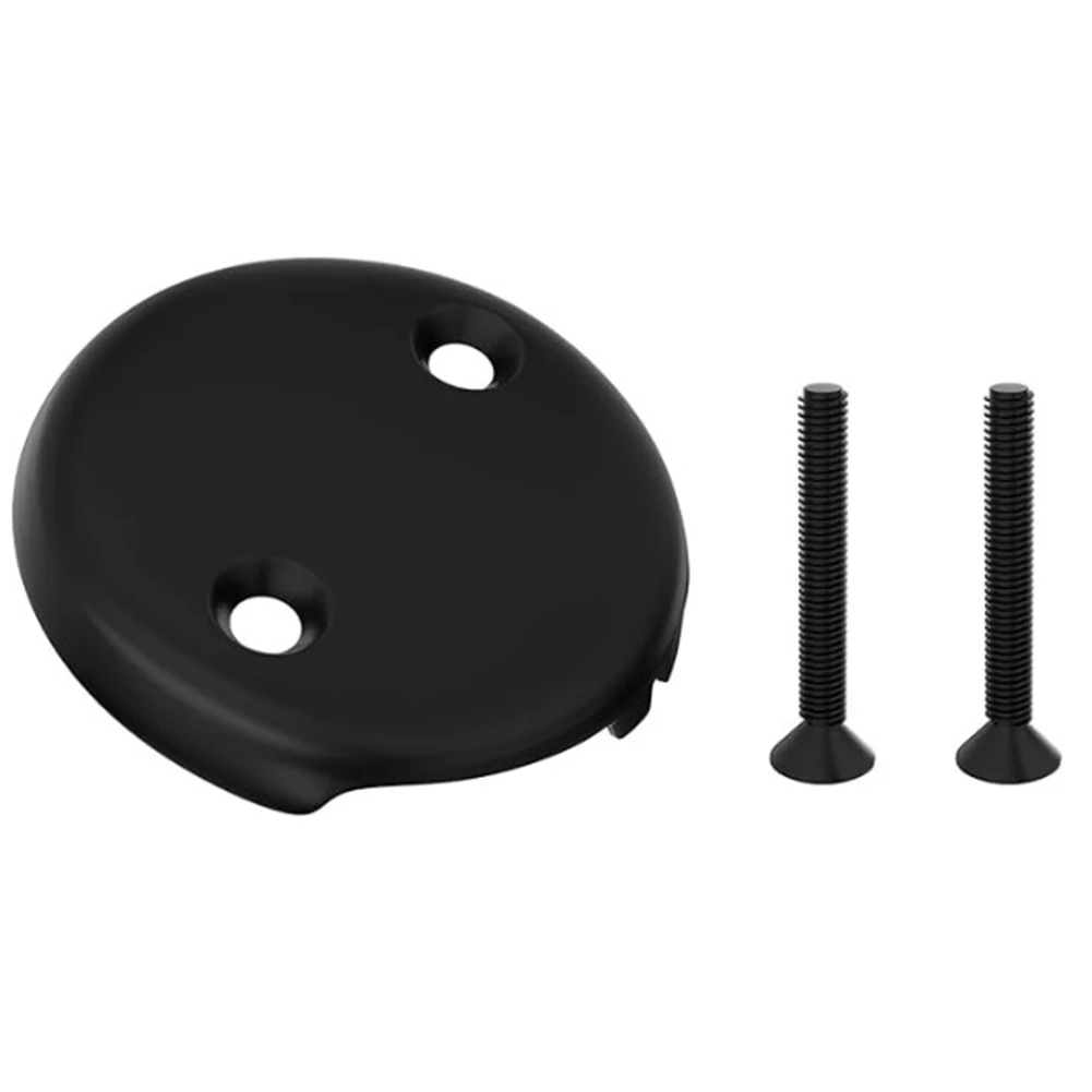 

Black Bathtub Overflow Drain Cover Easy Installation Drain Cover Seamless Integration Panel Versatile Compatibility For Tubs