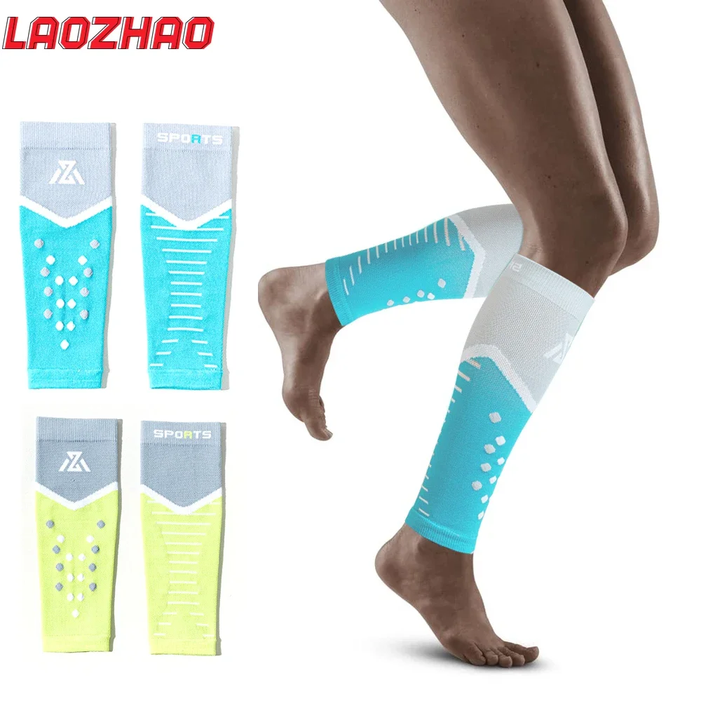 1Pair Calf Compression Sleeve for Men Women,Leg Support Footless Compression Socks for Running - Shin Splint Varicose Veins