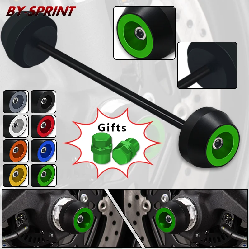 

Motorcycle z650 ninja650 Front Rear Axle Fork Wheel Crash Sliders Falling Protection Cap For Z650 Z 650 NINJA 650 2017-2023 2024