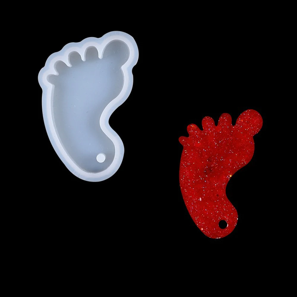 1 PC Creative Baby Feet Silicone Casting Resin Molds For DIY Resin Keychains Pendants Earring Jewelry Tools Uv Epoxy Moulds