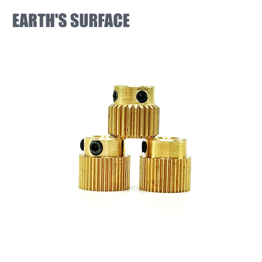 ES-3D Printer Parts 4/8Pcs Mk7 MK8 Extrusion Gear 40 Tooth Teeth 5mm Bore Brass Drive Gear Feeding Gear Wheel for Anet A8 Ender3