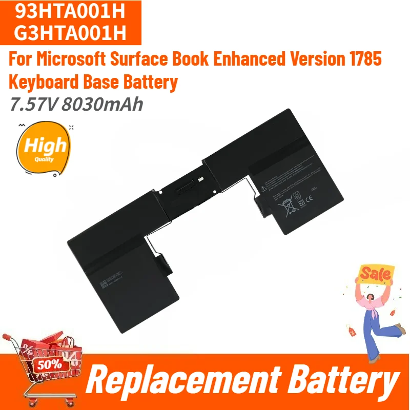93HTA001H G3HTA001H High Quality Battery 7.57V 8030mAh for Microsoft Surface Book Enhanced Version 1785 Keyboard Base Battery