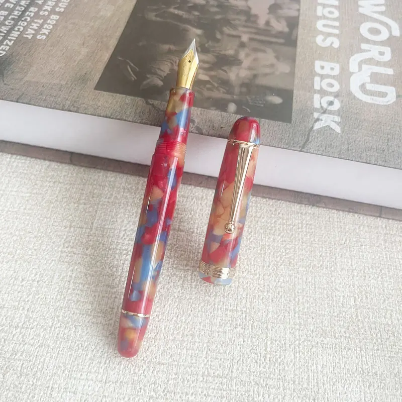 

Новая перьевая ручка ADMOK 757 с поршнем No 6 с наконечником Шмидта, винтажный дизайн, подарок для коллекционера, подарочная ручка для делового письма