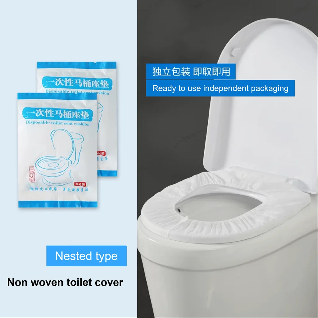 10-50pcs Bathroom Accessories Disposable Toilet Seats Cover Portable Travel Paper Pad Mat Set Seats Bowl Bathrooms Products Home