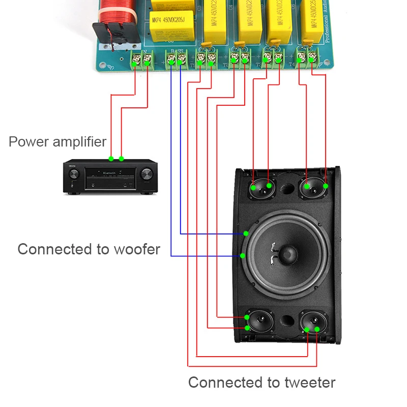 Высокомощный Профессиональный фильтр-делитель частоты с независимыми динамиками