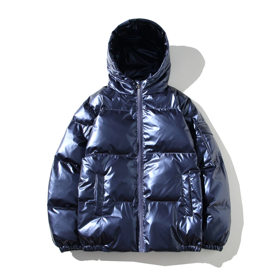 Pu lederen winterjassen en jassen paar harajuku hiphop losse high street casual dikker warme parka's