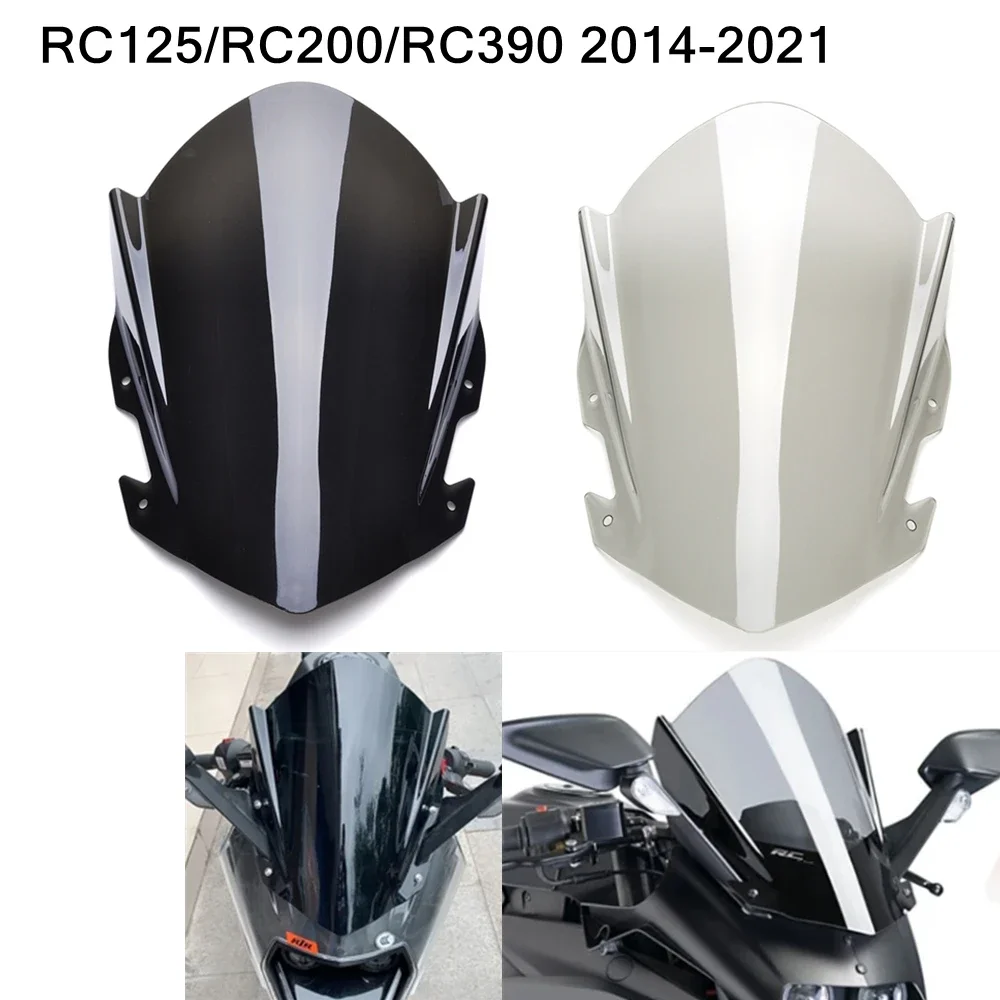 RC 125 200 390 Motorcycle Fairing Windshield Windscreen For KTM RC125 RC200 RC390 2014-2021 Wind Deflectors