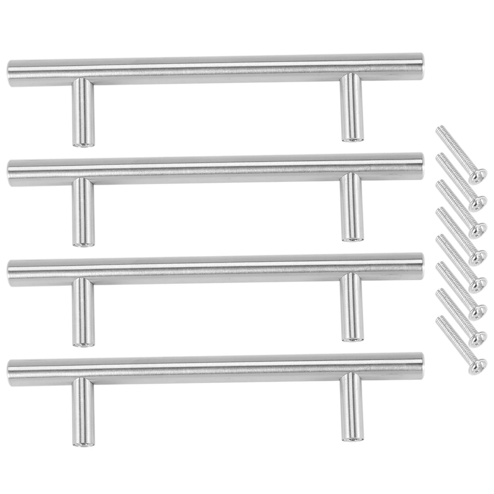 ABZV-4PCS قوالب صينية الراتنج الفضية مقابض صينية الايبوكسي الأجهزة الفولاذ المقاوم للصدأ لمقابض صينية تقديم السيليكون