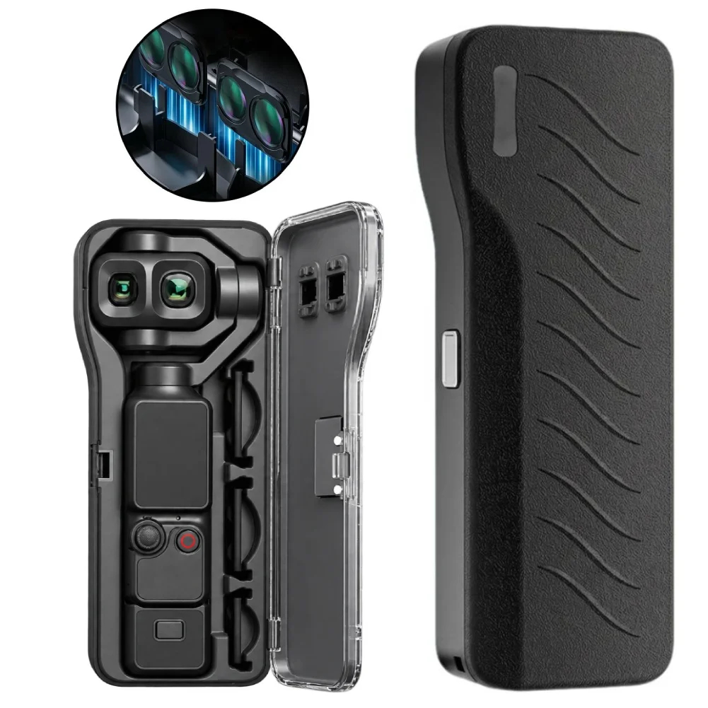 Kameratasche für DJI Drone Pocket 4Pro Stoßfest Wasserbeständig 360° °   Schutzhülle kann mit Filterzubehör ausgestattet werden