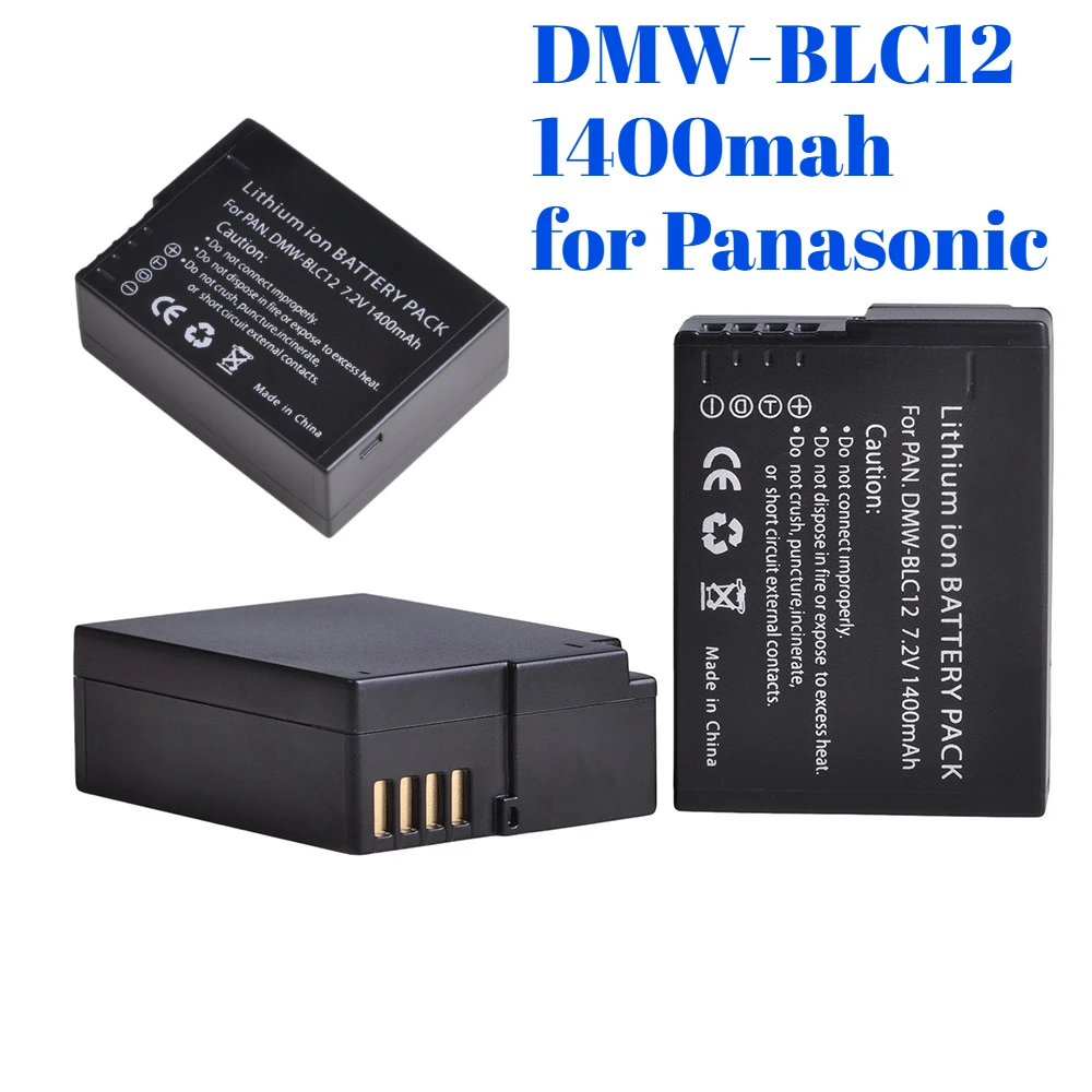 

Universal DMW-BLC12 Battery for Panasonic LUMIX G5 G6 GH2 GF6 GX7 1400mAh Camera Power Replacement Long Lasting Power
