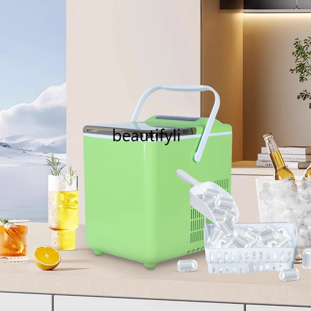 ماكينة تنظيف الثلج الأوتوماتيكية ماكينة مكعبات الثلج المنزلية الصغيرة ذات الطاقة المنخفضة عنبر محمول صغير