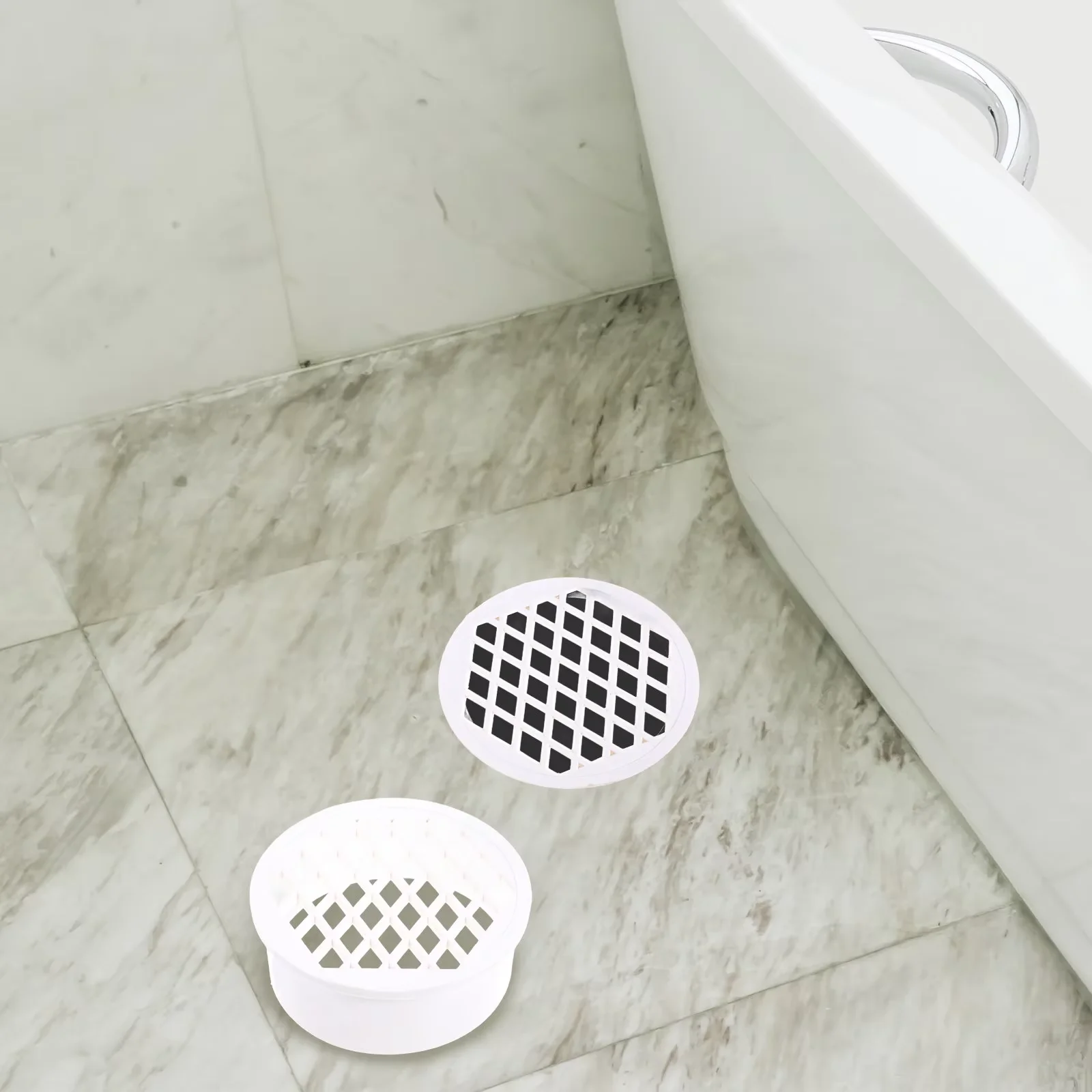 1Pcs PVC Drain Pipe Floor Drain Mesh Round Filter Screen Anti-Odor Anti-Clogging for 50/75/110/160/200mm Drain Strainer