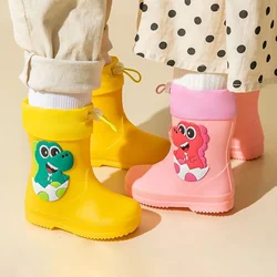 Lovely Cartoon Baby Boys Girls Water Shoes Rain Boots Kids Waterproof High Quality Lightweight Non-slip Children Rainboots New