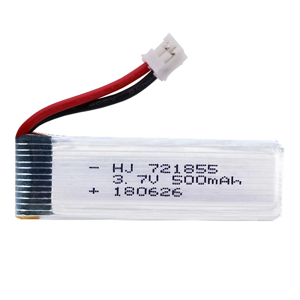 Lipo Battery 1S 3.7V 3.8V 500mAh 721855 30C 1S PH2.0 Plug with charger for Indoor Racing Drone Toys 3.7V high quality batteries