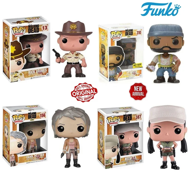 Funko Pop the Walking Dead Amc Rick Grimes 13# Daryl Dixon with Dog 1182# Tyreese DIXON 71# Vinyl Figure Collection Model Toys