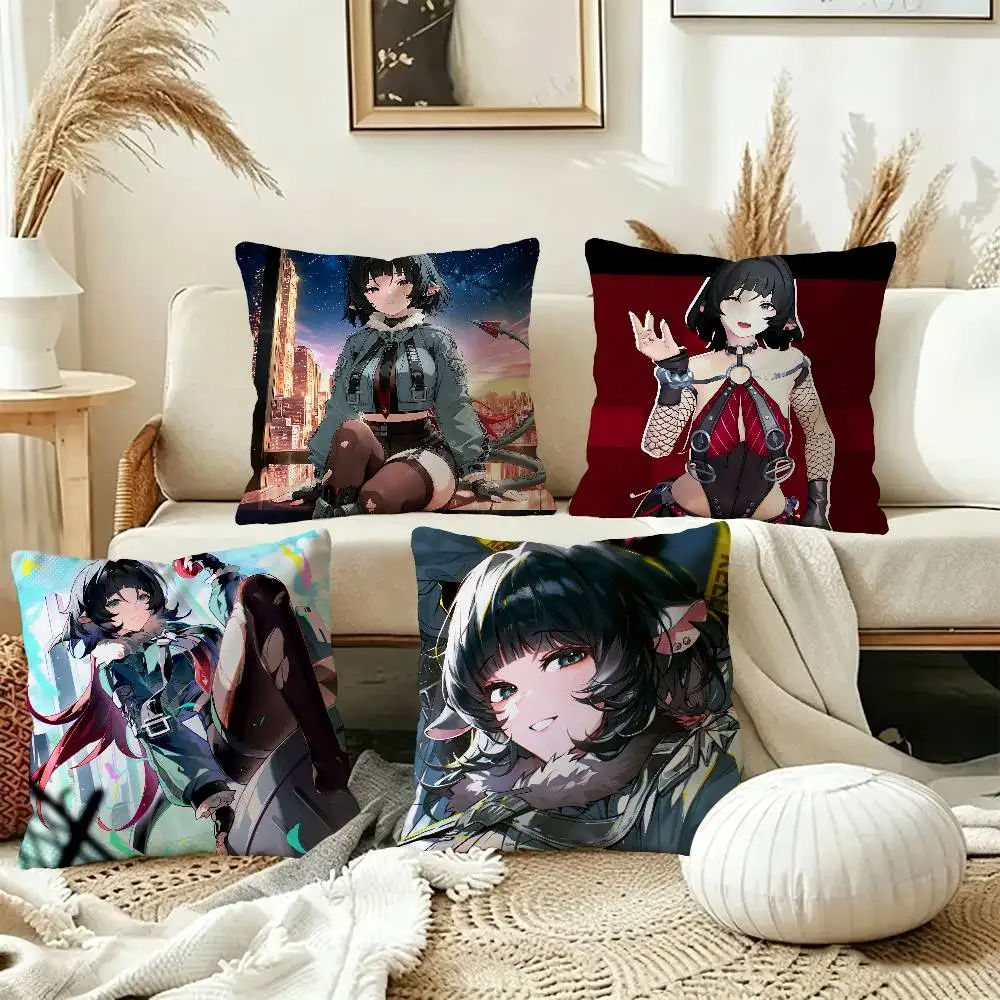 Anime Gaming Zenless Zone Zero Jane Doe Lucky Dragon pillow cover sofa cushion cover home room decoration children gift