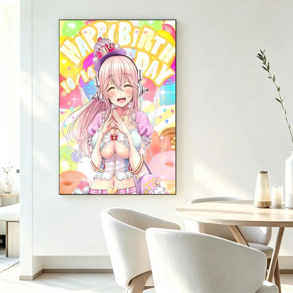 Character Super Sonico Poster HD-Druck Frischer Eleganter Stil Wandkunst Heimdekoration für Wohnzimmer Schlafzimmer Geschenk – Detail 11