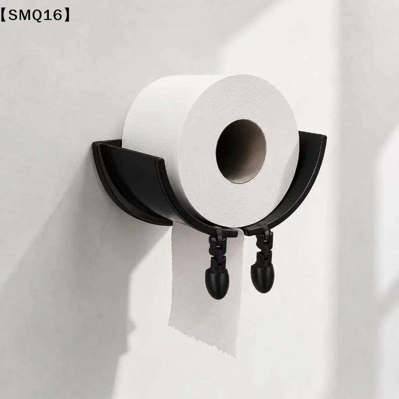 Creative Wall Mounted Waterproof Black Toilet Paper Holder Easy Install For Bathroom Decor【SMQ】 view 2