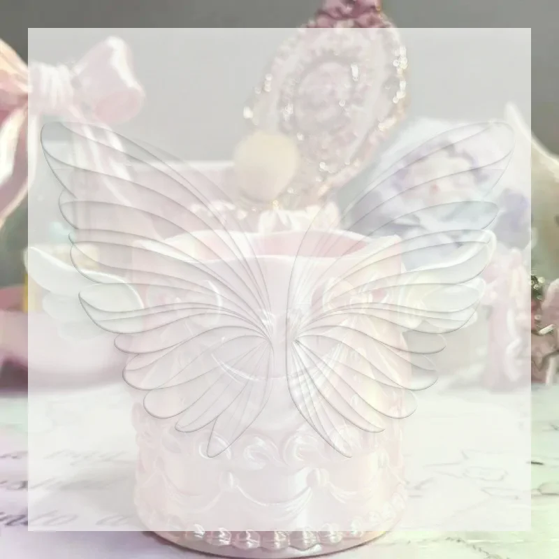 Angel Wings Embossed Makeup Brush Holder Luxury Large Capacity Cosmetic Organizer for Desktop Storage