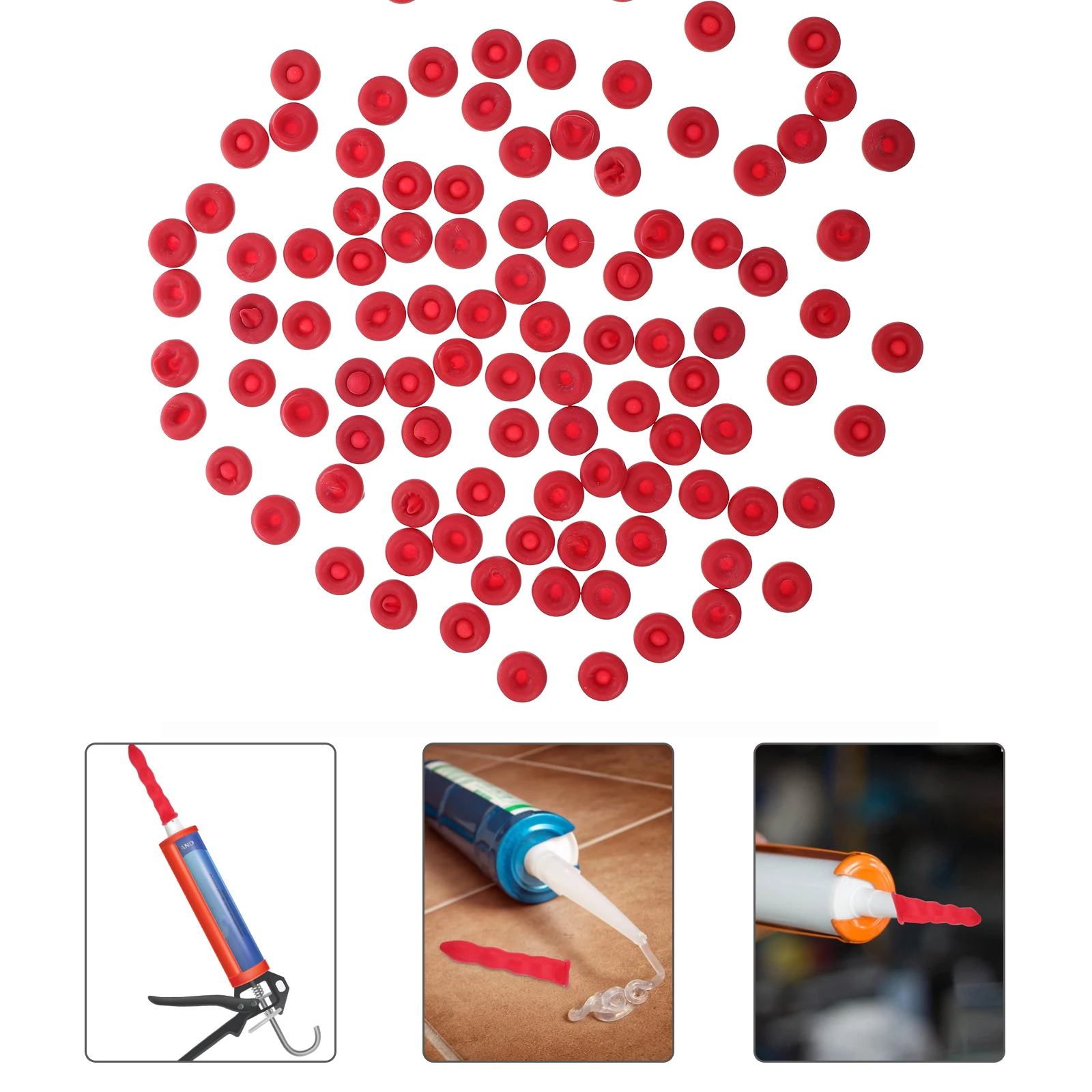 

50pcs Caulk Caps Saving Nozzle Covers Sealer Caulking Tube Saver Protective Case for Adhesive Glue Bottle Fresh Longer