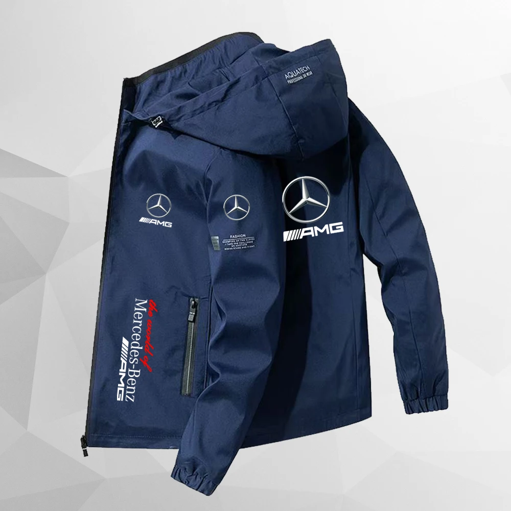 2024 Mercedes Benz men\'s and women\'s motorcycle riding jackets designed by master outdoor youth and middle-aged sportswear