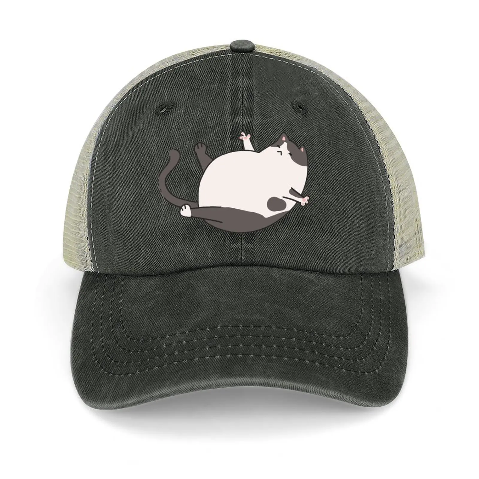 

Black and White Fat Cat Baseball Cap Luxury Hat Beach Outing Anime Hat hats on offer Hats For Women Men's
