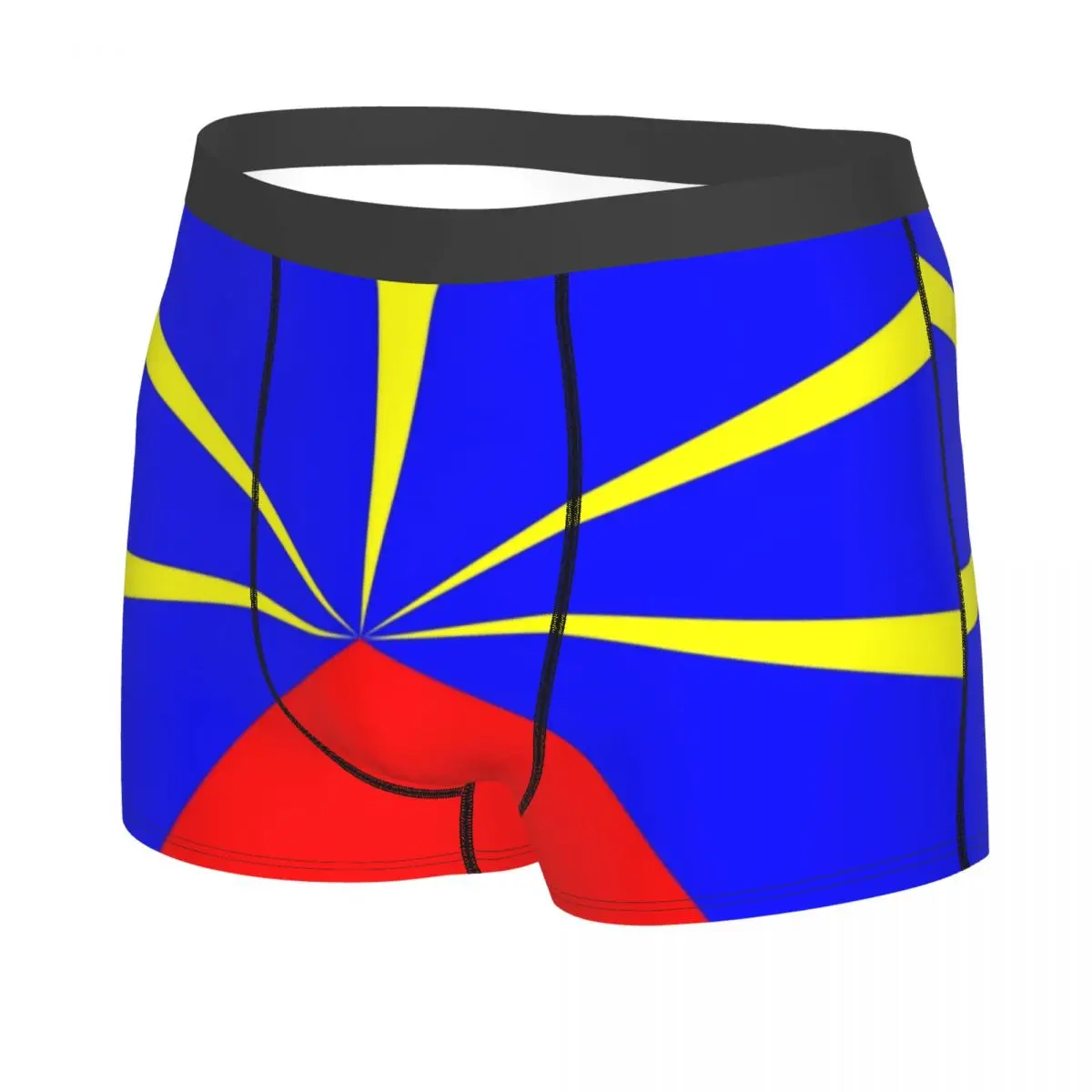 Custom 974 Reunion Island Flag Boxer Shorts For Homme 3D Printed Reunionese Proud Underwear Panties Briefs Breathable Underpants