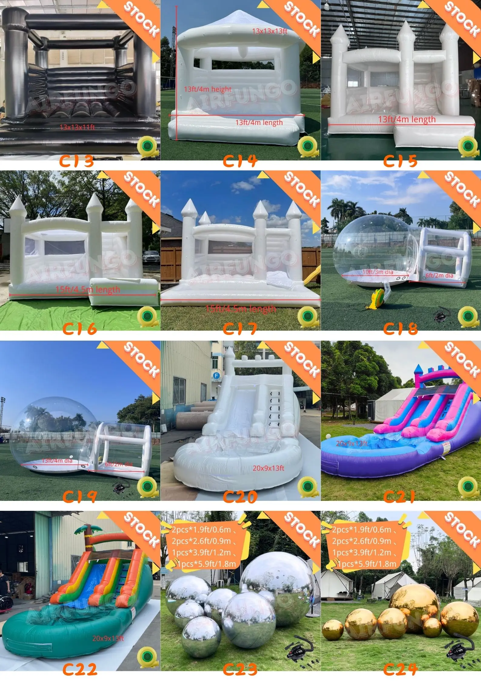 US Stock Inflatable White Bounce House PVC Inflatable Bouncy Castle/Moon Bounce House/Customization Party Wedding Bouncer Jumper