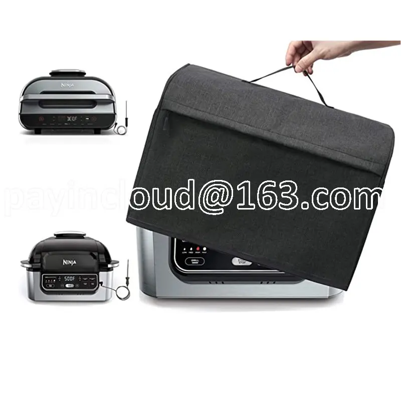 

Indoor Grill Cover for Ninja Foodi Smart XL FG551 AG300 AG301 AG302 Waterproof Dustproof 600D Oxford with Pockets