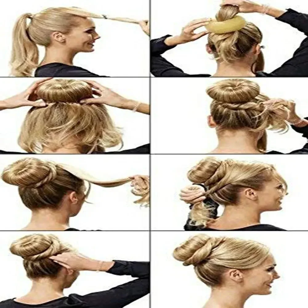 6/8/9,5 cm Magic Hair Bun Maker Eleganckie kobiety panie dziewczęta Magic Shaper Donut Opaski do włosów Kucyk Narzędzia do stylizacji włosów