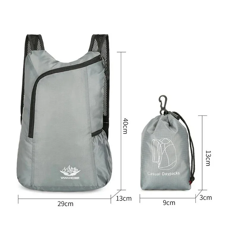 2025 New Outdoor Folding Bag Cycling Sports Backpack Lightweight Large Capacity Waterproof Camping Hiking Day Bag