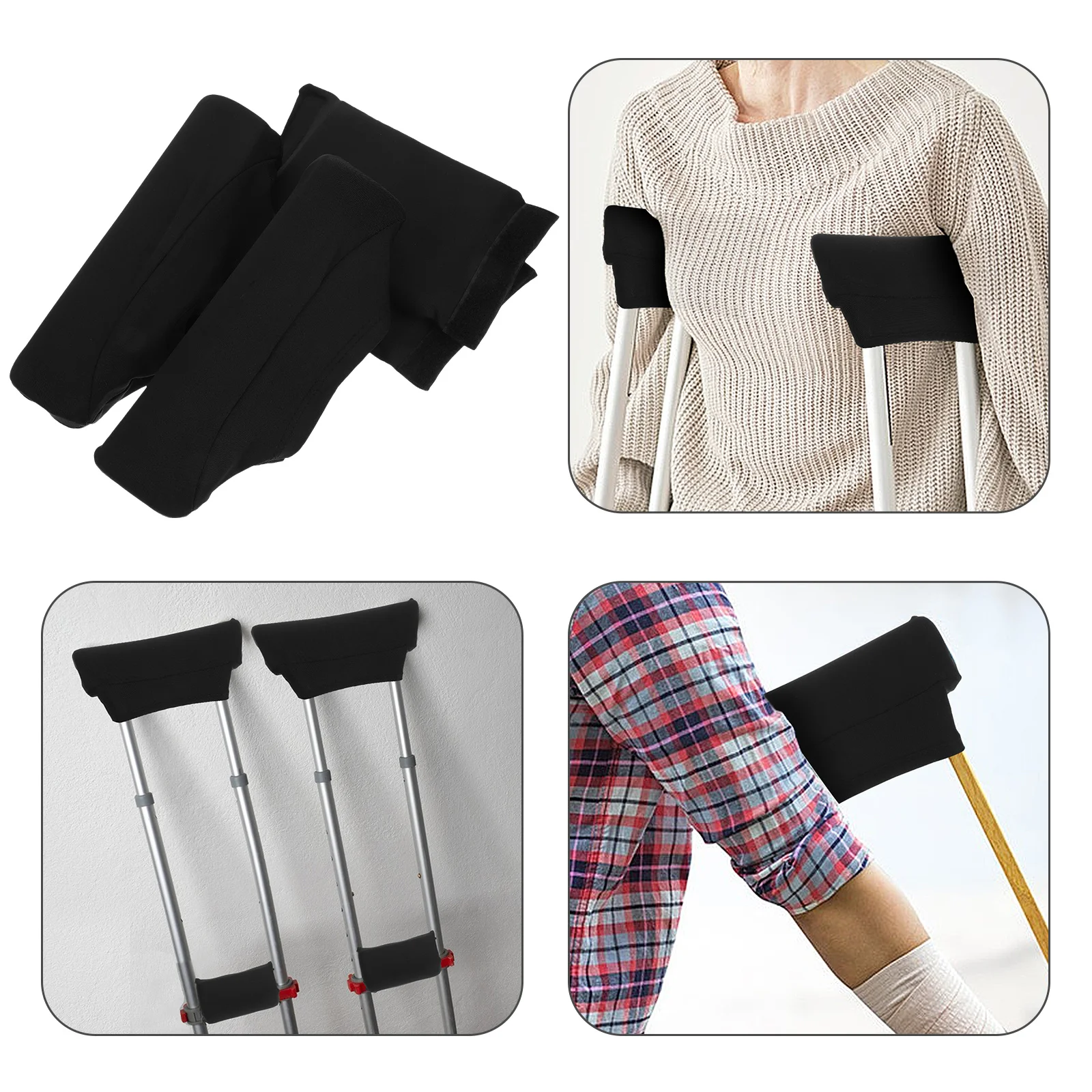 

1Set Underarm Crutch Cushion Durable Non Slip Walking Stick Pad Suitable for Most Crutches Hand Grip Replacement Accessory