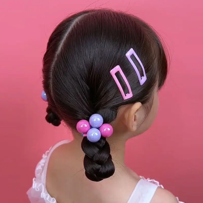 女の子のための伸縮性のあるヘアバンド,女の子のための美しいプリンセスのヘアバンド,赤ちゃんの帽子,ヘアアクセサリー,ボールの色,2個