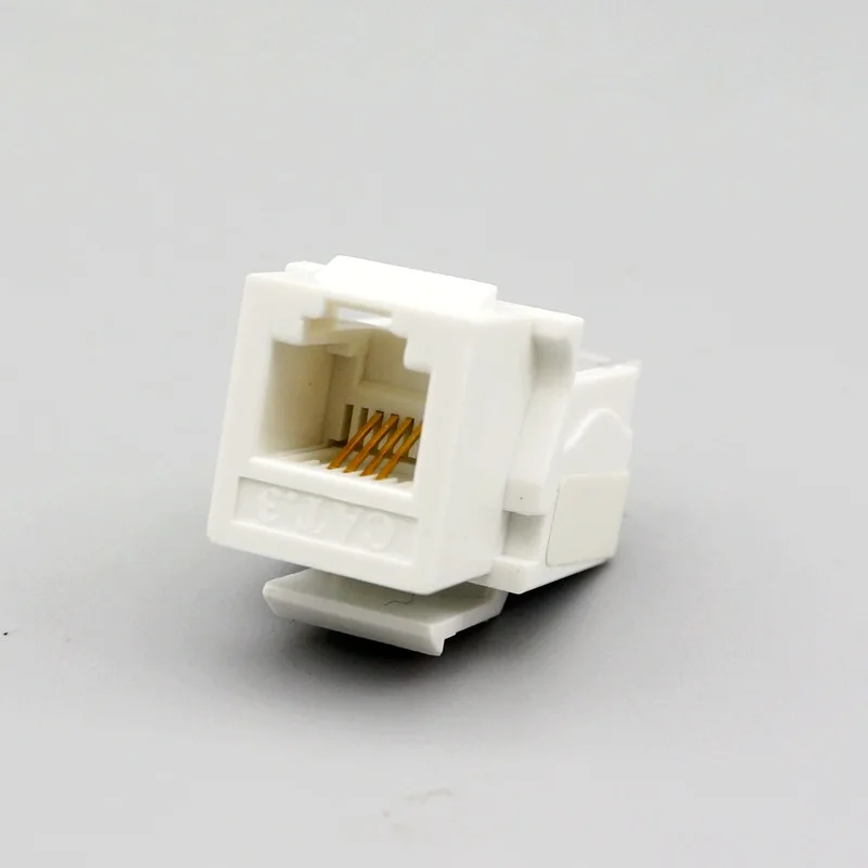 

100PCS CAT3 RJ11 Voice Telephone Module Network Socket Adapter Quad-Core Jack 2PIN 4IN