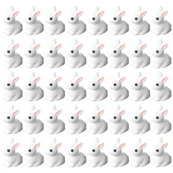 20/50 Pc Mini Rabbit Ornament Desktop Decor Tiny Bunny Decorations Rabbit Figure Resin Rabbit Cakes Toppers Car Dashboard Decor
