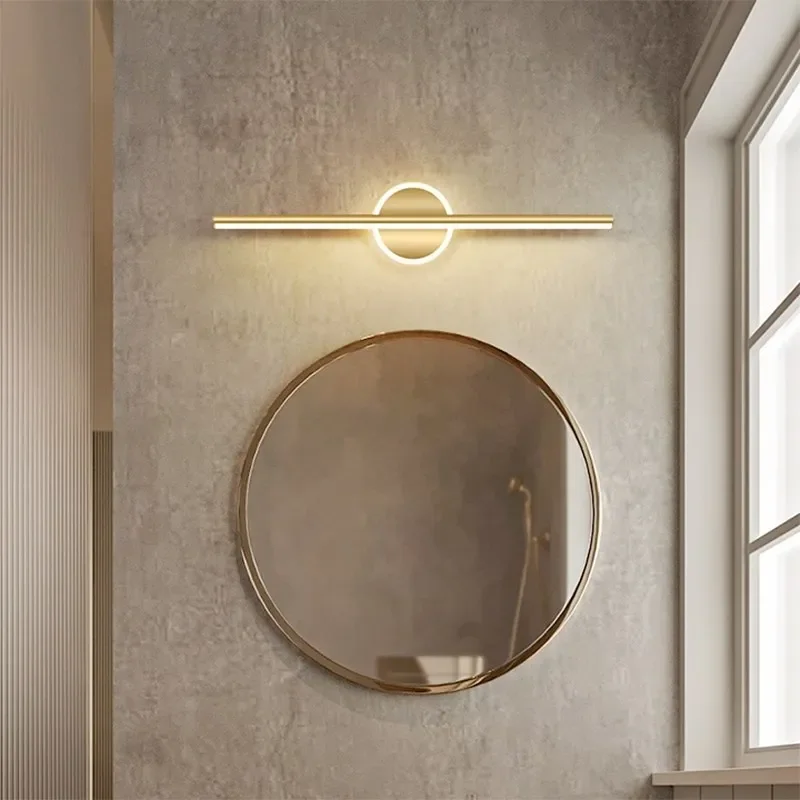 Modern LED Wall Lamp Luxury Golden Line Aluminum Sconces Used For Bathrooms Bedroom Living Rooms Study Lighting Luminaire Lustre