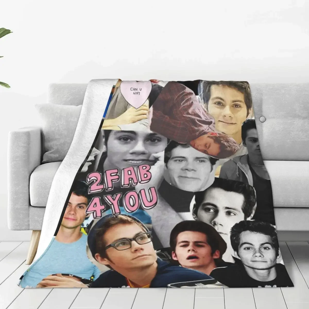 

Dylan O'Brien Collage Actor Blanket Flannel Super Warm Throw Blankets for Airplane Travel Bed Rug