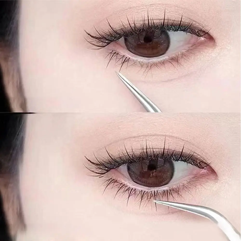 สีดํา 6mm Air Lower Eyelashes เครื่องมือแต่งหน้า DIY Lash Lower Lashes Manga ด้านล่าง Cluster Lashes
