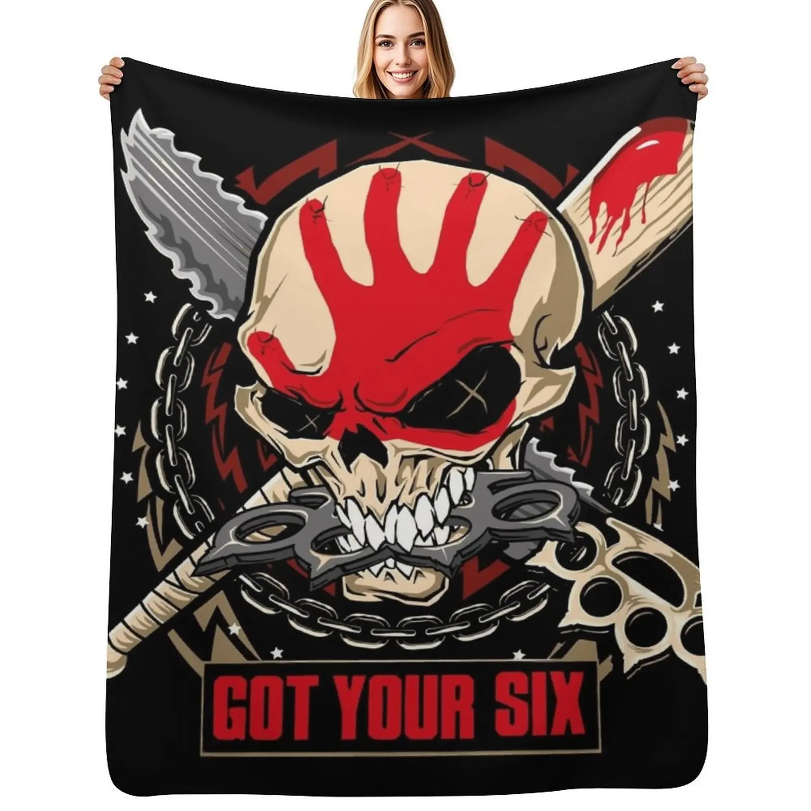 

heavy skull metal Throw Blanket Soft Big Tourist Retros For Sofa Thin Blankets