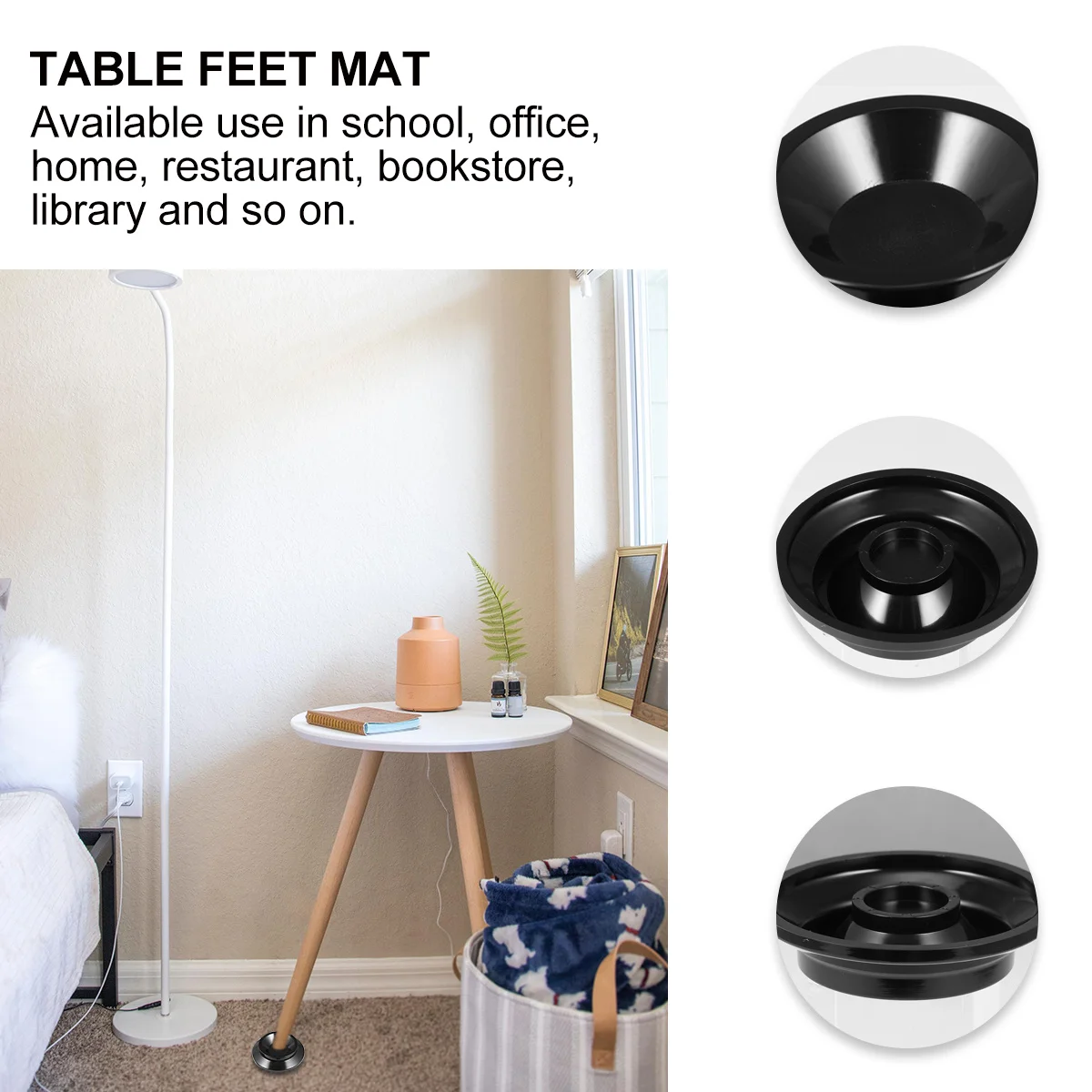 8 قطعة المضادة للانزلاق كرسي البيانو منصات القدم 1.6 بوصة يناسب جميع أرجل طاولة الكرسي حماية الأرضيات خدش الحد من الضوضاء الأثاث الساق