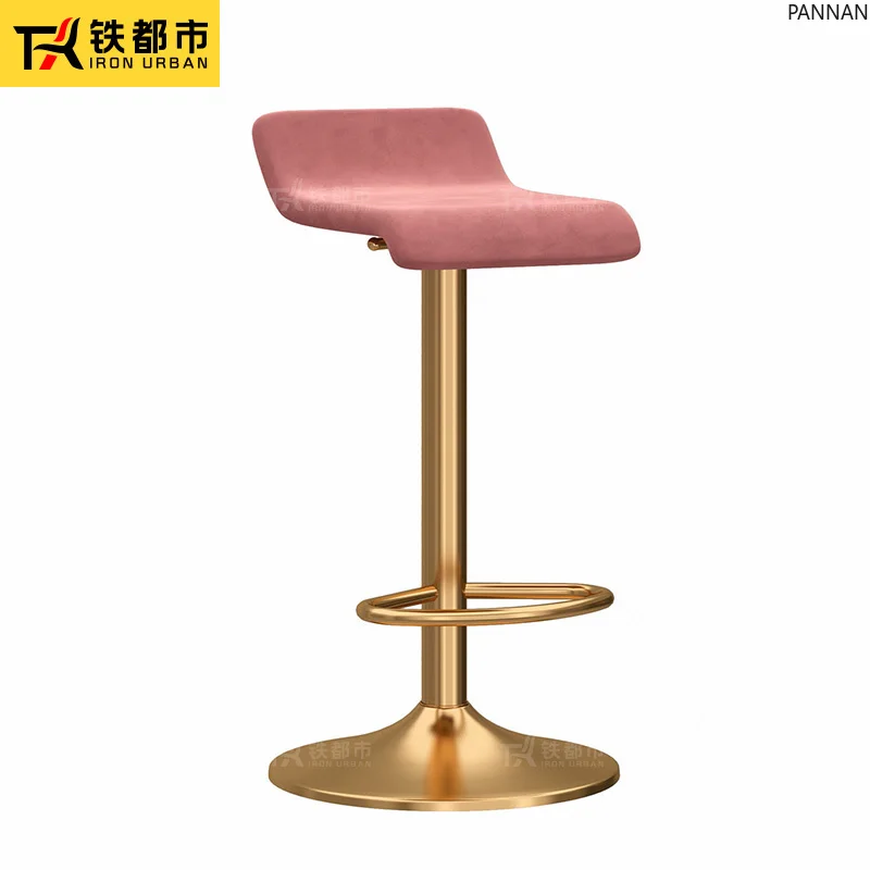 

Bar chair light luxury front desk with designer lift rotating high stool