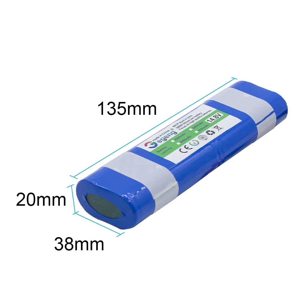 Imagem -03 - Bateria Li-ion Gegeng para Aspirador de pó Robótico Qihoo Xiaomi Mijia Jisiwei Zaco Ilife V50 V55 V8s Pro 4s1p 14.8v 14.4v 3200mah