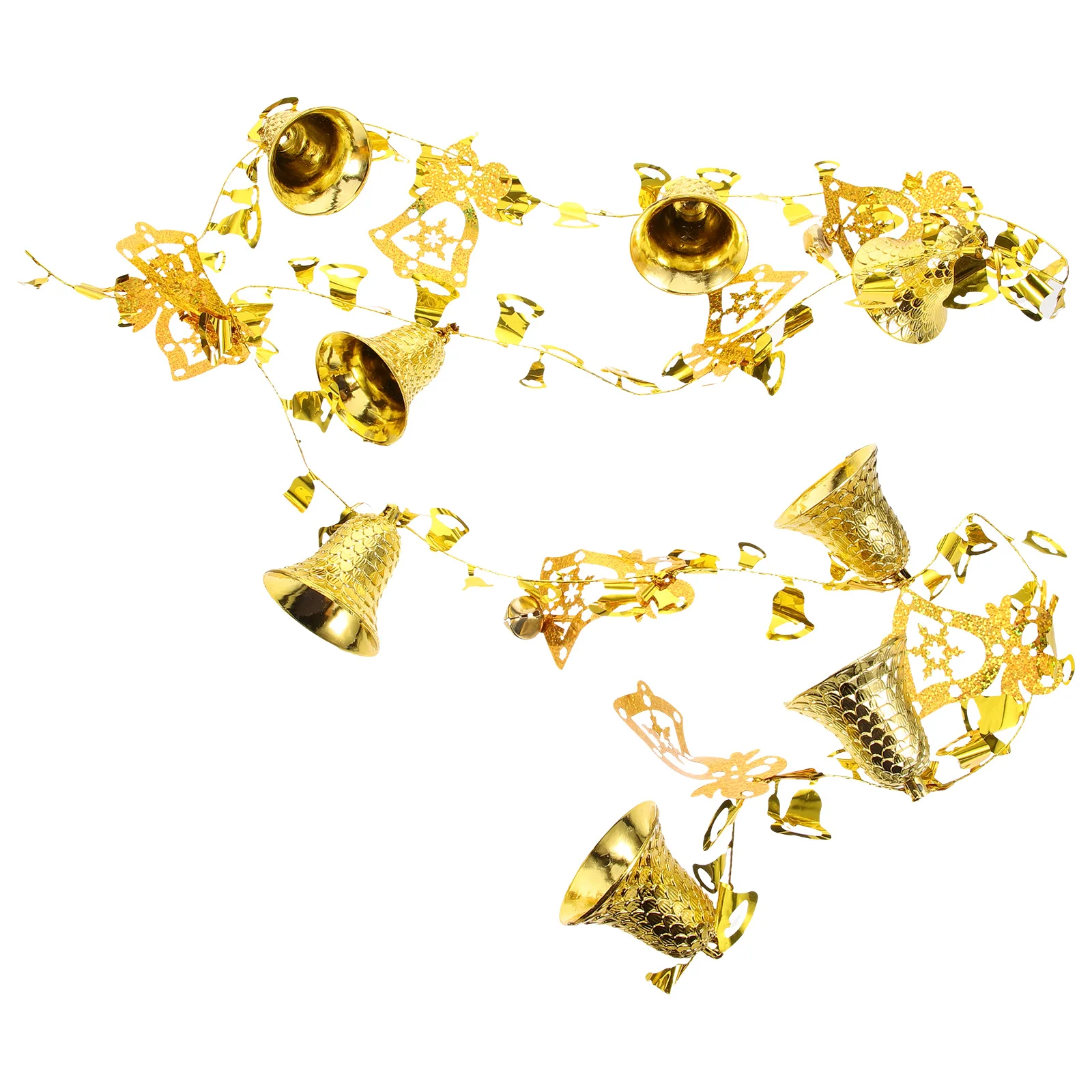 

Christmas Bell Hanging Strings 6cm Golden Exquisite Xmas Tree Decorations Party Wall Door Home Office Christmas Pendants