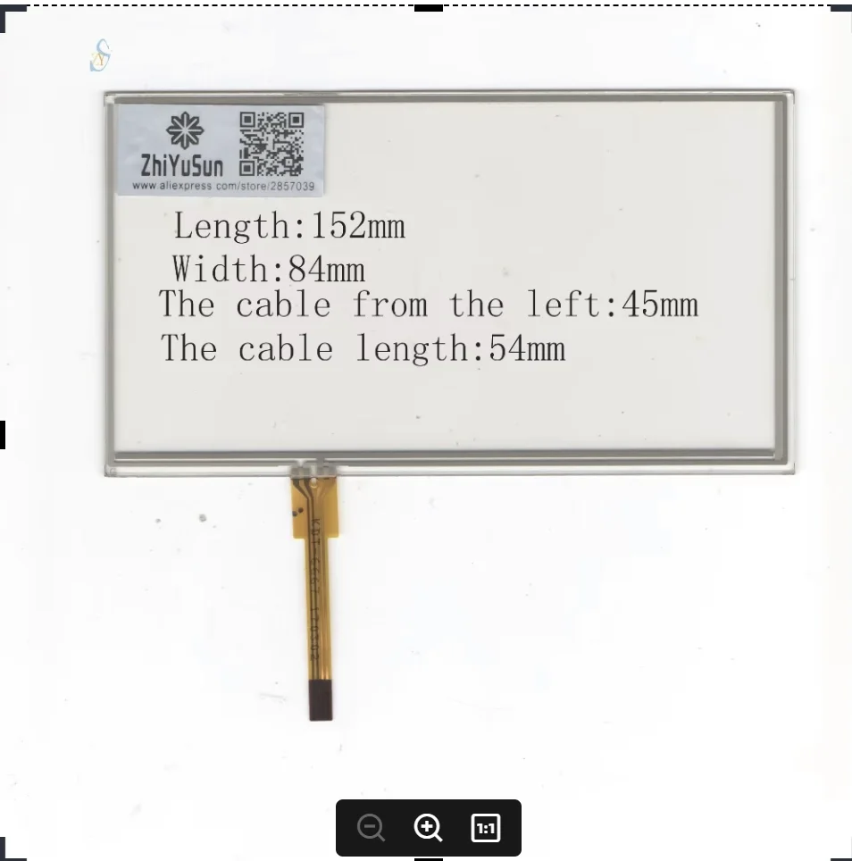 KDT-6667 6.2inch 4 line For Car DVD touch screen panel 152mm*84mm this is compatible 152*84 TouchSensor FreeShipping