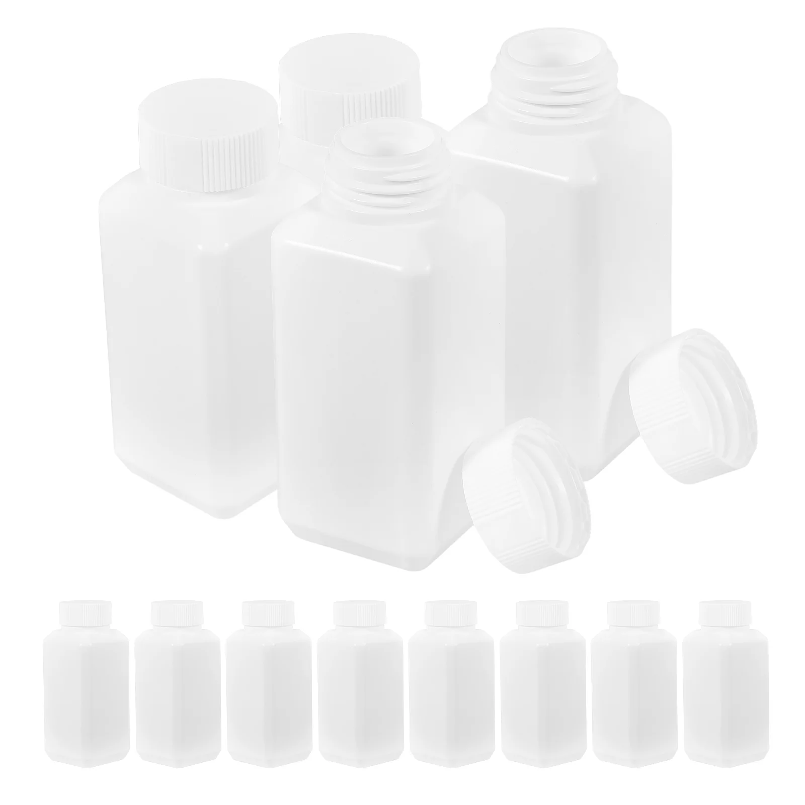 

12 Pcs Sealed PP Sample Vial Bottle Laboratory Containers Small Mouth Plastic Empty Bottles Oil Hdpe Travel